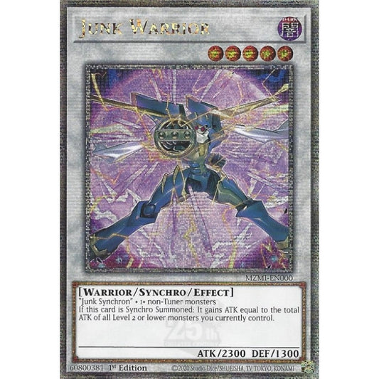 Junk Warrior MZMI-EN000 QCR Quarter Century Secret Rare Yu-Gi-Oh Maze of Millennia in Art