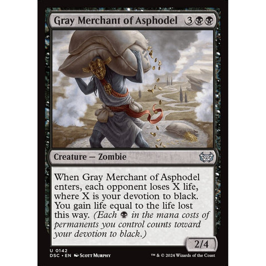 Gray Merchant of Asphodel, 142, uncommon, Magic: The Gathering, Duskmourn: House of Horror