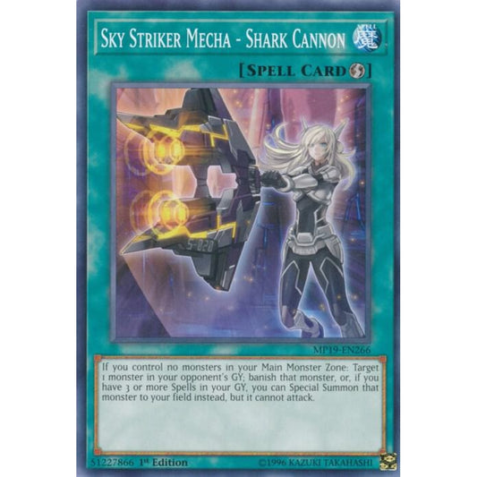 Sky Striker Mecha - Shark Cannon MP19-EN266 Common Yu-Gi-Oh 2019 Gold Sarcophagus Tin Mega Pack