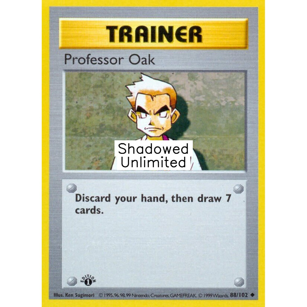 Professor Oak Uncommon 88/102 Pokemon Card Game Base Set