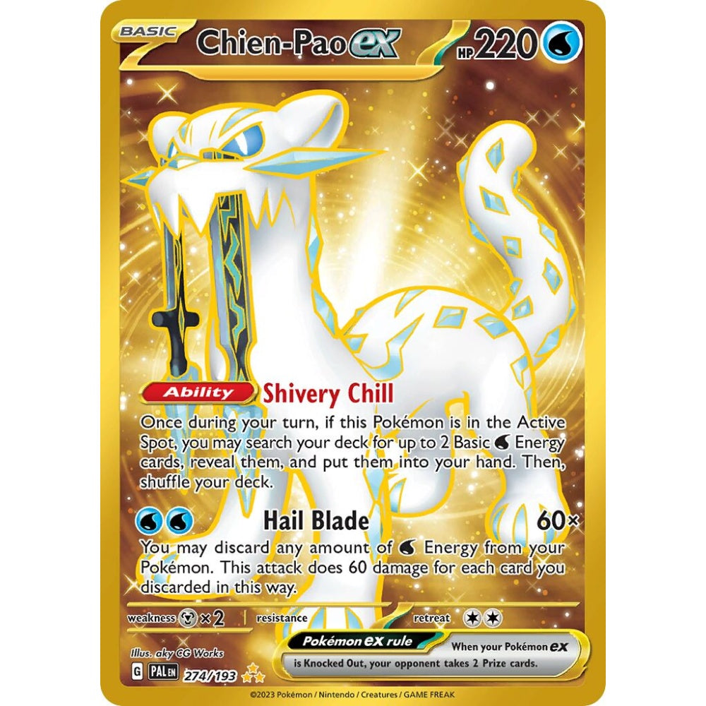 Chien-Pao ex Hyper Rare 274/193 Pokemon Card Game Paldea Evolved