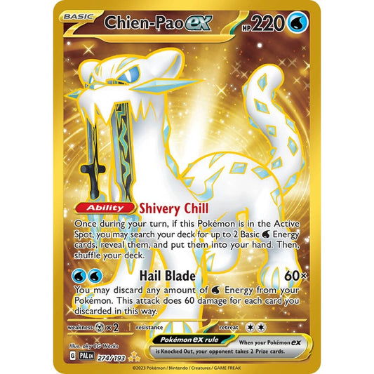 Chien-Pao ex Hyper Rare 274/193 Pokemon Card Game Paldea Evolved