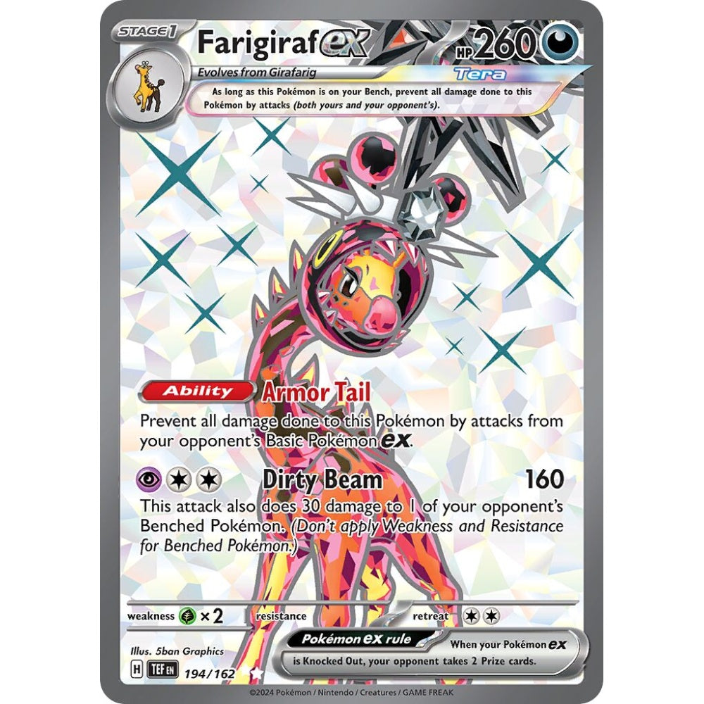 Farigiraf ex Ultra Rare 194/162 Pokemon Card Game Temporal Forces