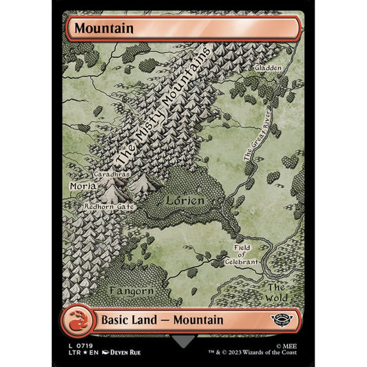 Mountain, common, 719, Magic the Gathering, The Lord of the Rings: Tales of Middle-earth