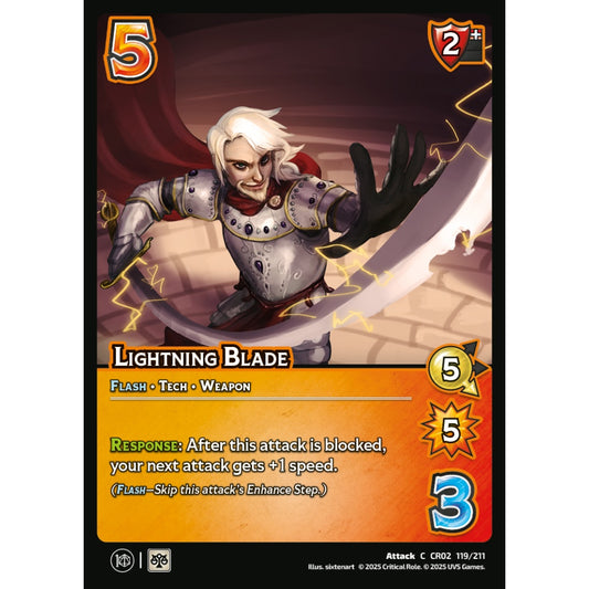 Lightning Blade, 119/211, CR02, Universus, Critical Role: Heroes Of Exandria, Attack, C