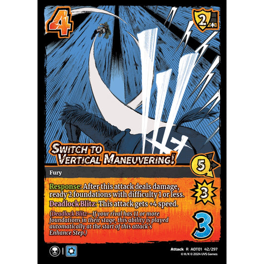 Switch to Vertical Maneuvering!, 42/297, R, UniVersus, Attack on Titan: Battle for Humanity