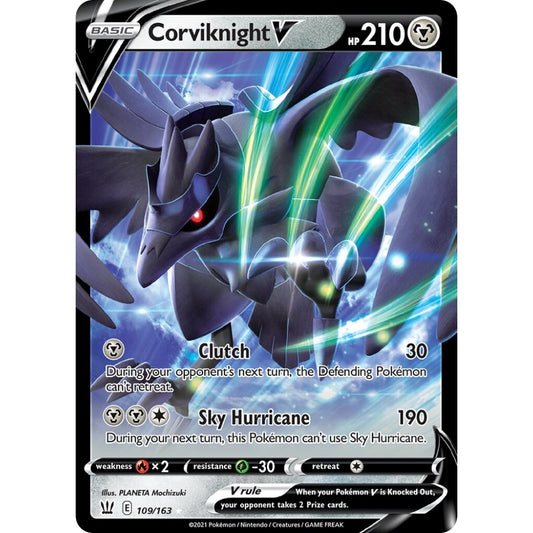 Corviknight V Holo Rare V 109/163 Pokemon Card Game Battle Styles