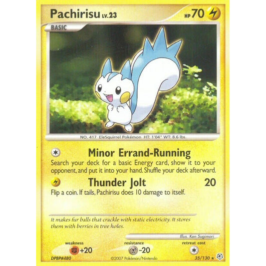 Pachirisu Rare 35/130 Pokemon Card Game Diamond & Pearl