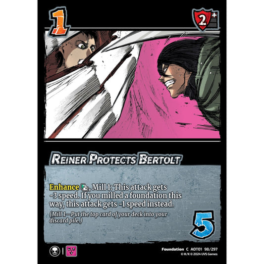 Reiner Protects Bertolt, 98/297, C, UniVersus, Attack on Titan: Battle for Humanity