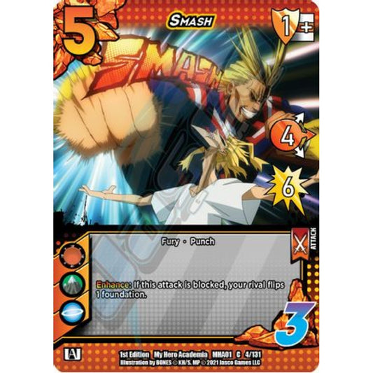 Smash, 4/131, C, UniVersus, MHA01 My Hero Academia
