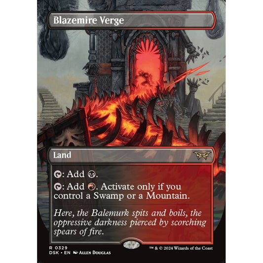 Blazemire Verge, 329, rare, Magic: The Gathering, Duskmourn: House of Horror