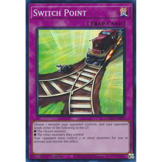 Switch Point AGOV-EN099 Super Super Rare Yu-Gi-Oh Age of Overlord in Art