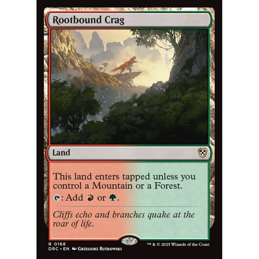Rootbound Crag, 168, rare, Magic: The Gathering, Aetherdrift Commander