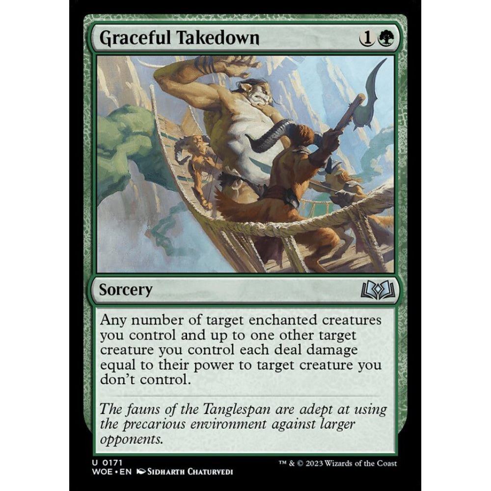 Graceful Takedown, uncommon, 171, Magic the Gathering, Wilds of Eldraine