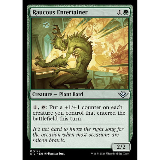 Raucous Entertainer, 177, uncommon, Magic: The Gathering, Outlaws of Thunder Junction