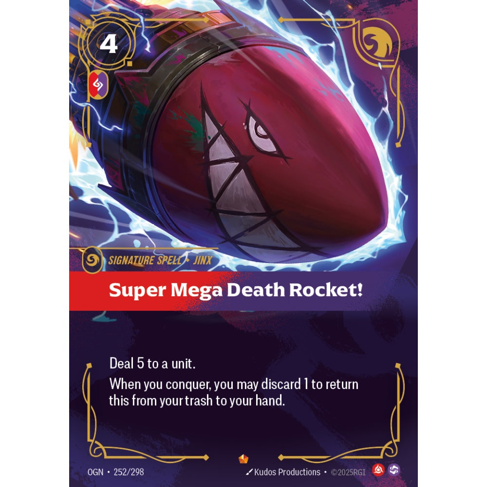 Super Mega Death Rocket! OGN-252/298 Riftbound Card Game Origins Epic