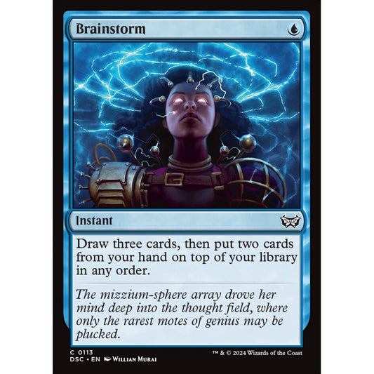 Brainstorm, 113, common, Magic: The Gathering, Duskmourn: House of Horror
