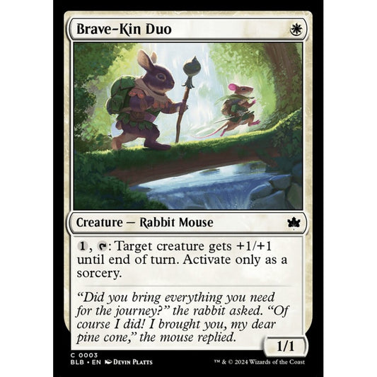 Brave-Kin Duo, 3, common, Magic: The Gathering, Bloomburrow