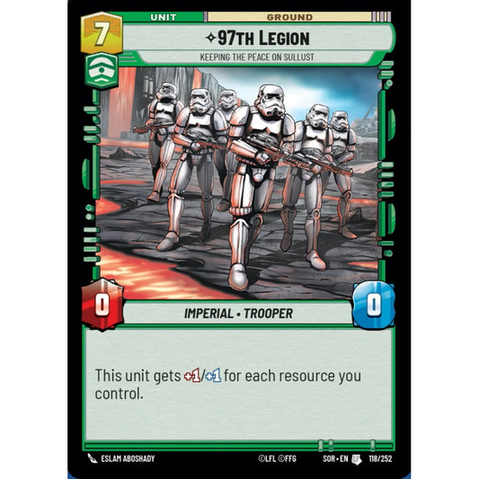 97th Legion, 118, U, Star Wars Unlimited, Sparks Of Rebellion