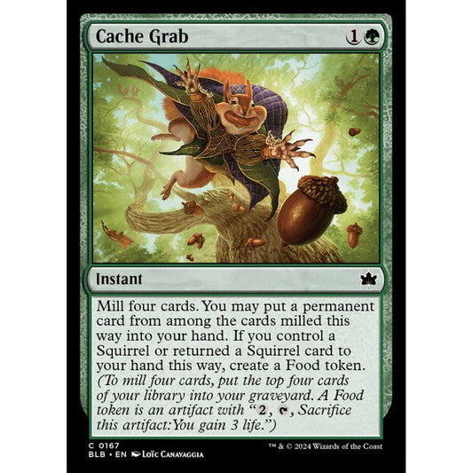 Cache Grab, 167, common, Magic: The Gathering, Bloomburrow