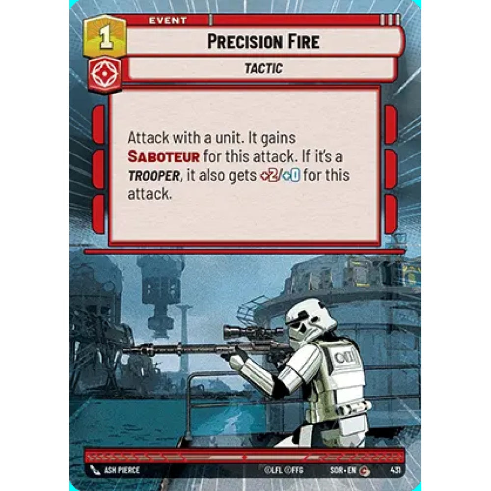 Precision Fire, 431, C, Star Wars Unlimited, Sparks Of Rebellion