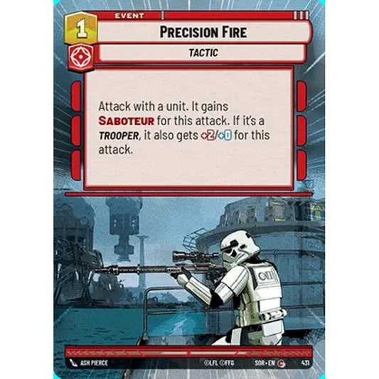 Precision Fire, 431, C, Star Wars Unlimited, Sparks Of Rebellion