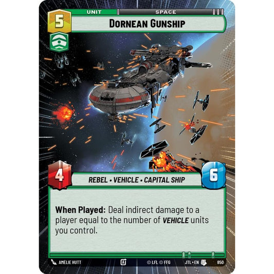 Dornean Gunship, U, JTL 850) Hyperspace Foil, Star Wars Unlimited