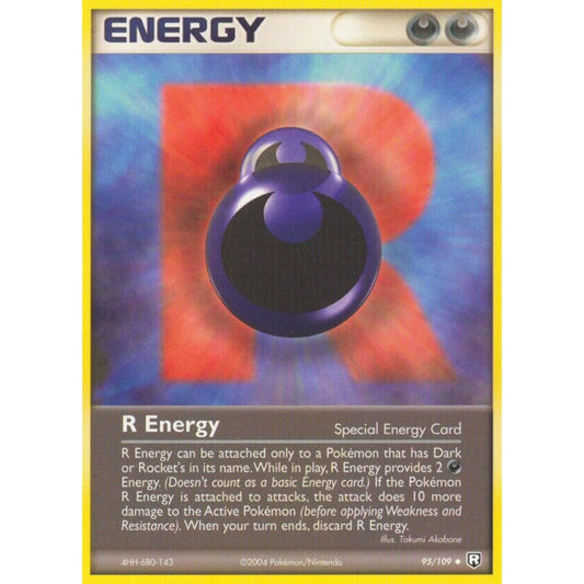 R Energy Uncommon 95/109 Pokemon Card Game EX Team Rocket Returns