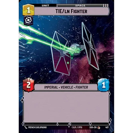 TIE/ln Fighter, 487, C, Star Wars Unlimited, Sparks Of Rebellion