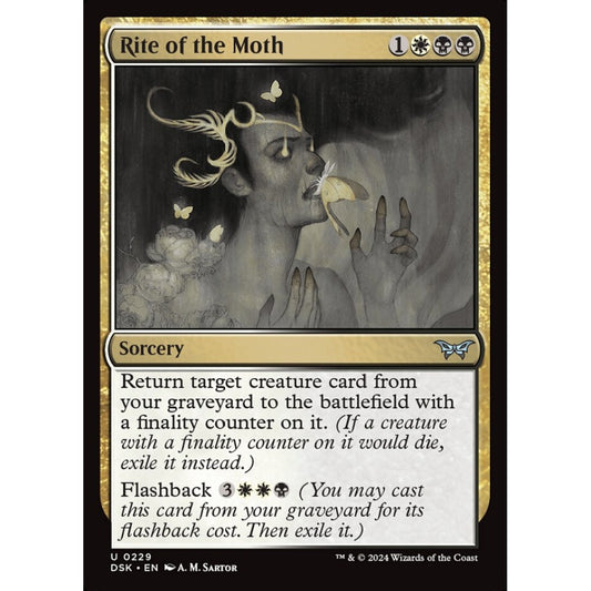 Rite of the Moth, 229, uncommon, Magic: The Gathering, Duskmourn: House of Horror