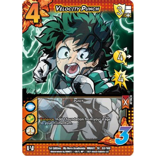 Velocity Punch, 63/180, SE, UniVersus, MHA01 My Hero Academia