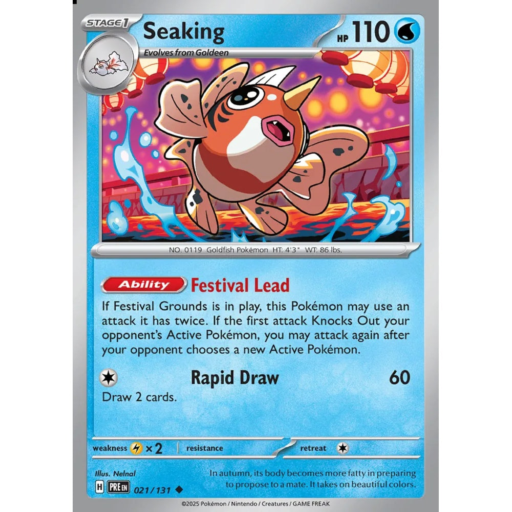 Seaking Uncommon 021/131 Pokemon Card Game Prismatic Evolutions
