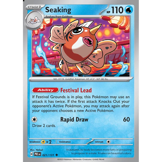 Seaking Uncommon 021/131 Pokemon Card Game Prismatic Evolutions