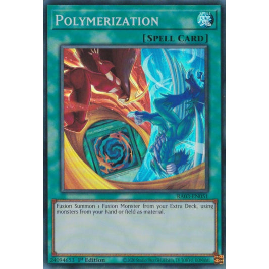 Polymerization RA03-EN051 Secret Secret Rare Yu-Gi-Oh Quarter Century Bonanza in Elemental Hero Art Art