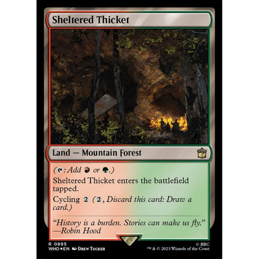 Sheltered Thicket rare 895 Magic the Gathering Doctor Who