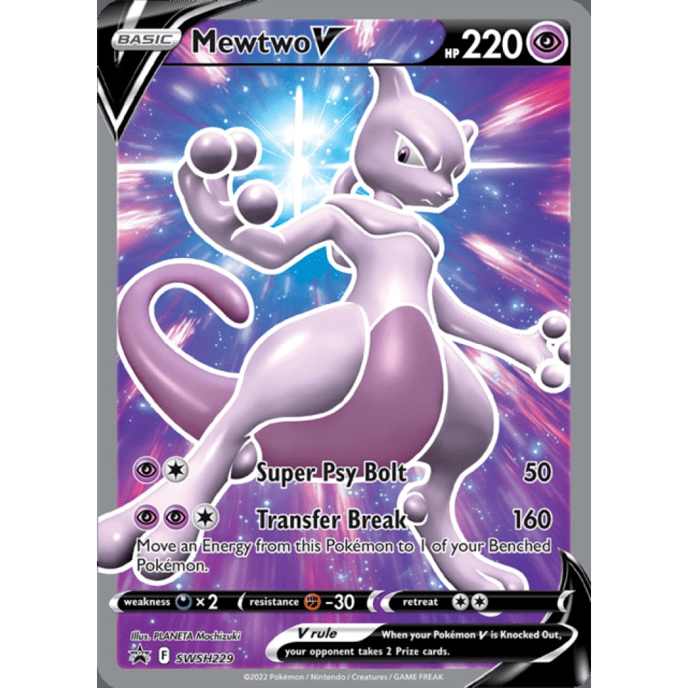 Mewtwo V Black Star Promo SWSH229 Pokemon Card Game Sword & Shield Promos