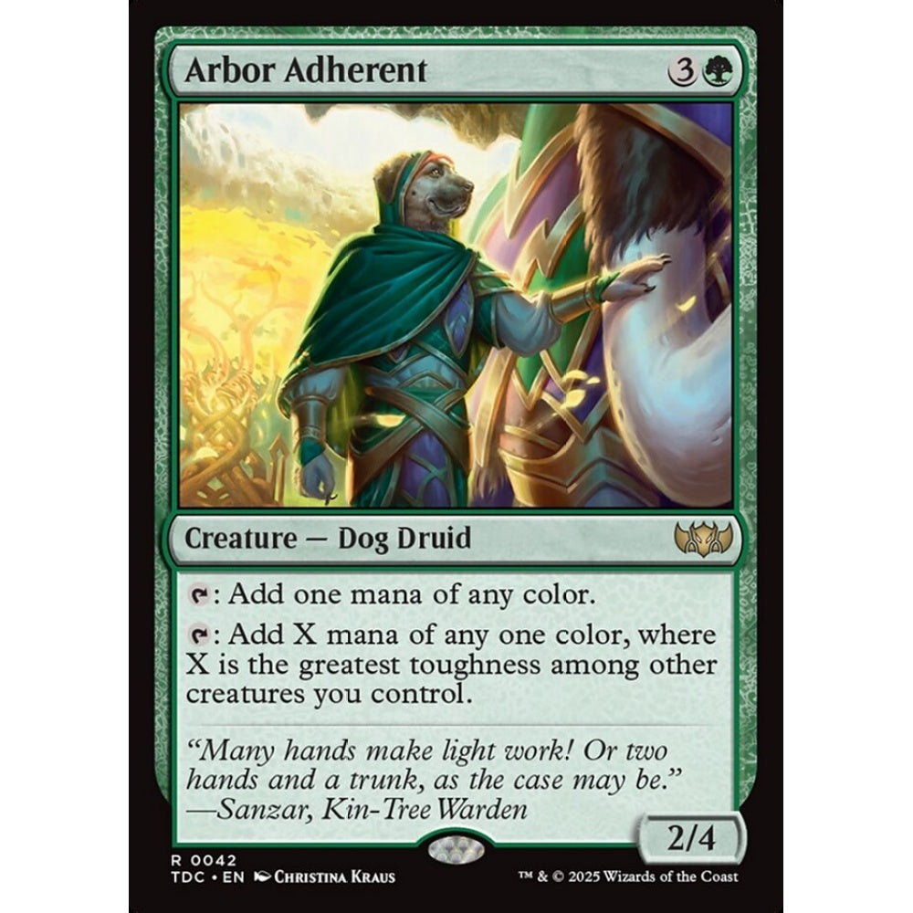 Arbor Adherent rare 42 Magic the Gathering Tarkir: Dragonstorm Commander