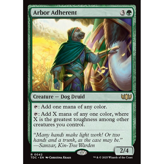 Arbor Adherent rare 42 Magic the Gathering Tarkir: Dragonstorm Commander