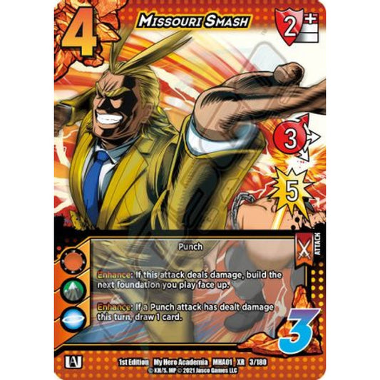 Missouri Smash, 3/180, XR, UniVersus, MHA01 My Hero Academia