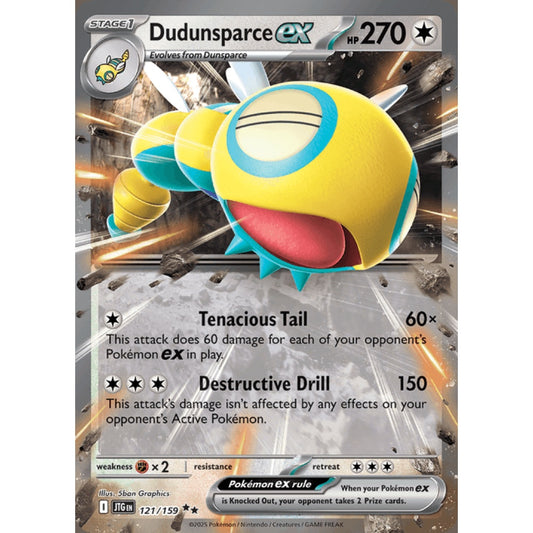 Dudunsparce ex Double Rare 121/159 Pokemon Card Game Journey Together