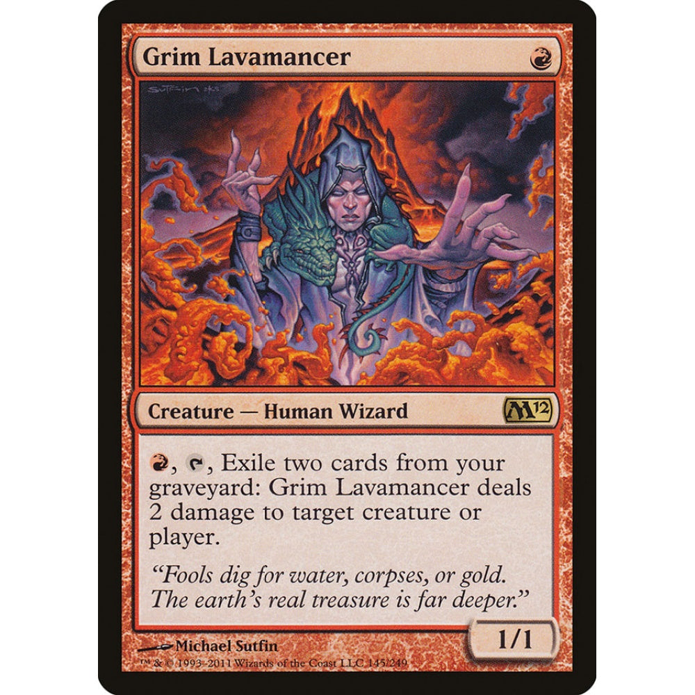 Grim Lavamancer rare 145 Magic the Gathering Magic 2012