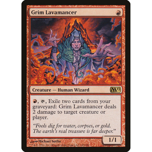 Grim Lavamancer rare 145 Magic the Gathering Magic 2012