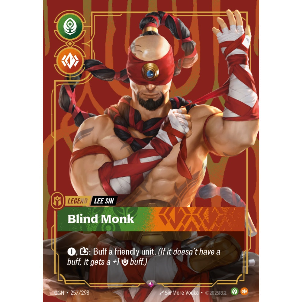 Blind Monk OGN-257/298 Riftbound Card Game Origins Rare