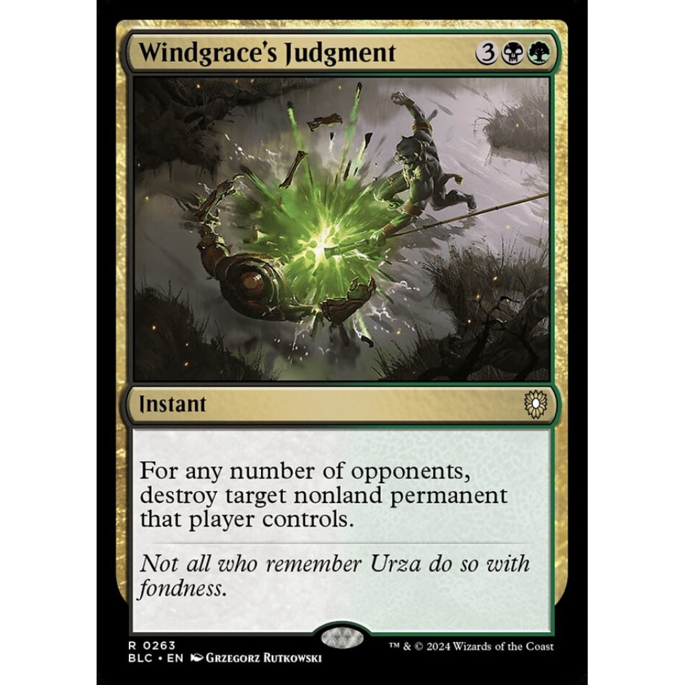 Windgrace's Judgment, 263, rare, Magic: The Gathering, Bloomburrow