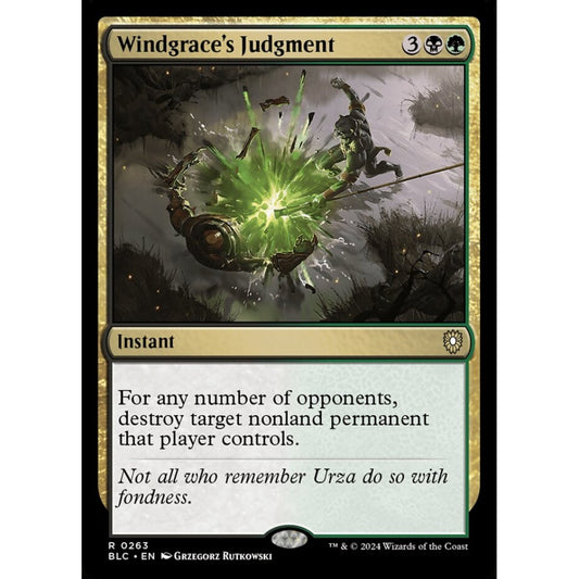 Windgrace's Judgment, 263, rare, Magic: The Gathering, Bloomburrow