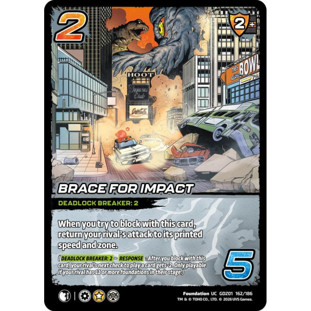Brace for Impact GDZ01 162/186 GDZ01 Universus Godzilla: Reign of Kaiju Foundation UC