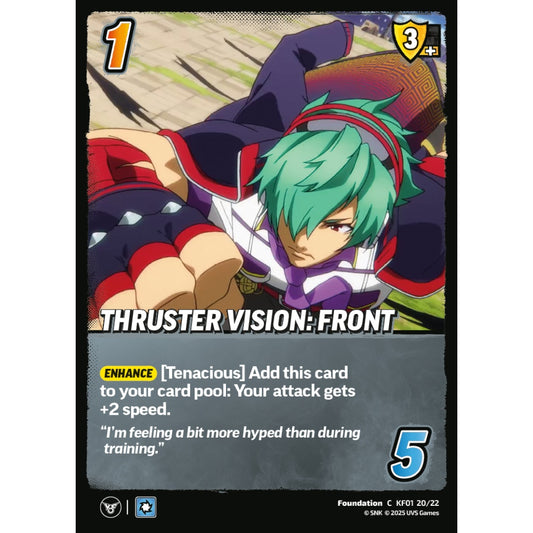 Thruster Vision: Front 20/22 KF01 Universus The King of Fighters XV: Challenger Series: Team Hero Foundation C