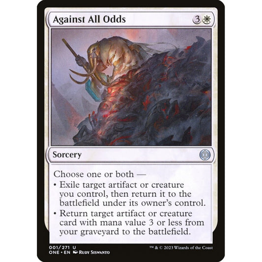 Against All Odds, uncommon, 1, Magic the Gathering, Phyrexia: All Will Be One