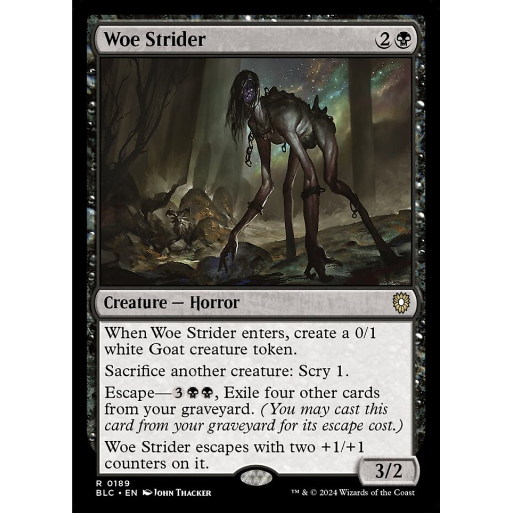 Woe Strider, 189, rare, Magic: The Gathering, Bloomburrow