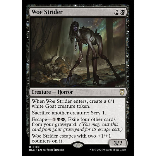 Woe Strider, 189, rare, Magic: The Gathering, Bloomburrow